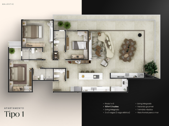 Espetacular Apartamento frente mar na Praia do Massaguaçú – Caraguatatuba