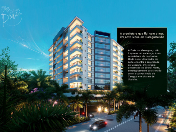 Apartamentos modernos com lazer completo e vista privilegiada a venda | Lançamento | Praia de Massaguaçu