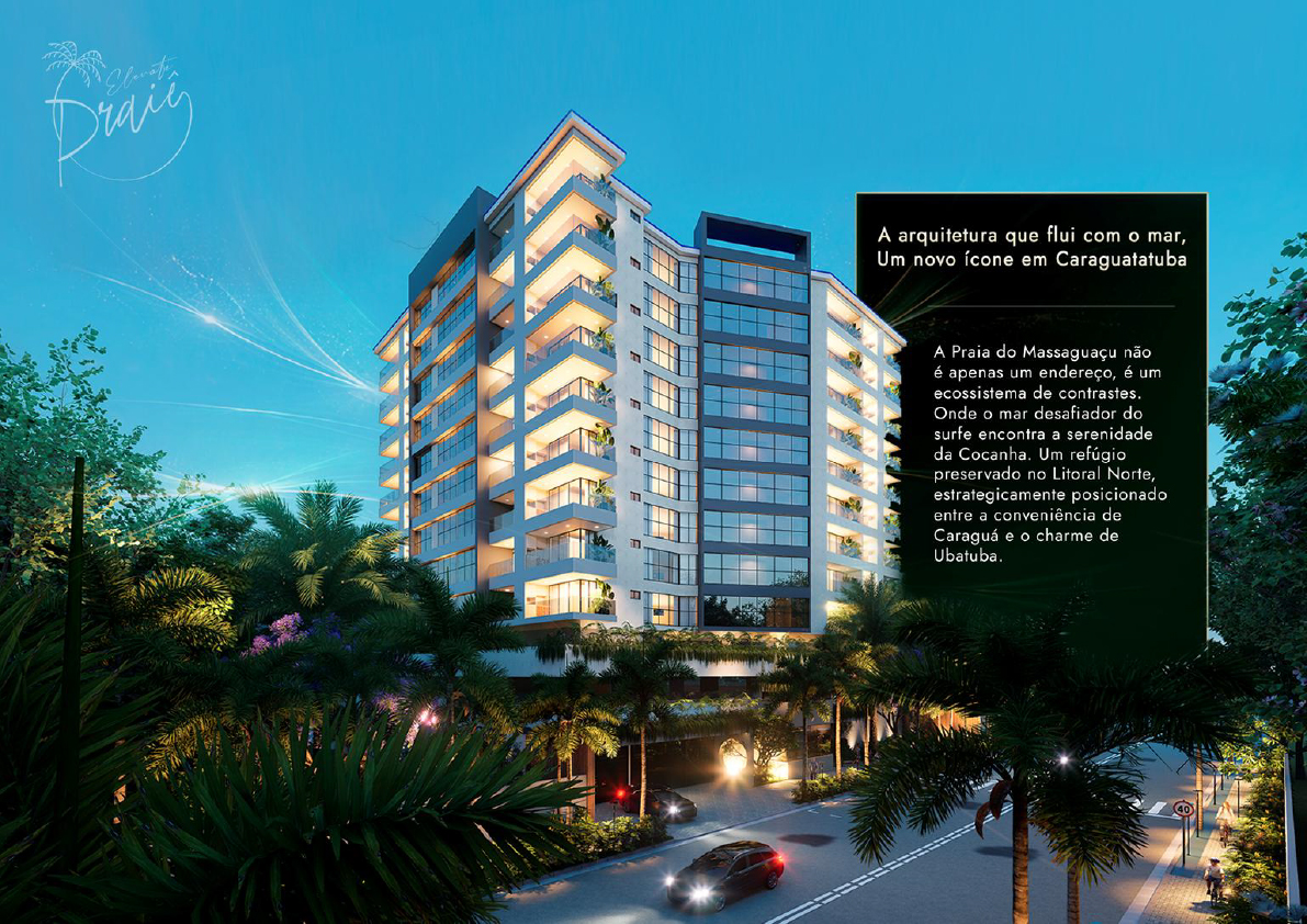 Apartamentos modernos com lazer completo e vista privilegiada a venda | Lançamento | Praia de Massaguaçu