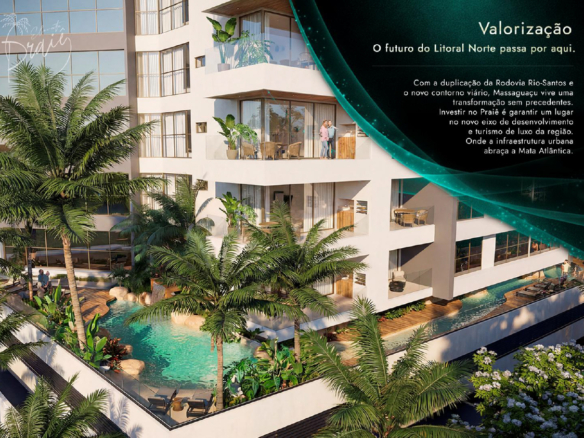 Apartamentos modernos com lazer completo e vista privilegiada a venda | Lançamento | Praia de Massaguaçu