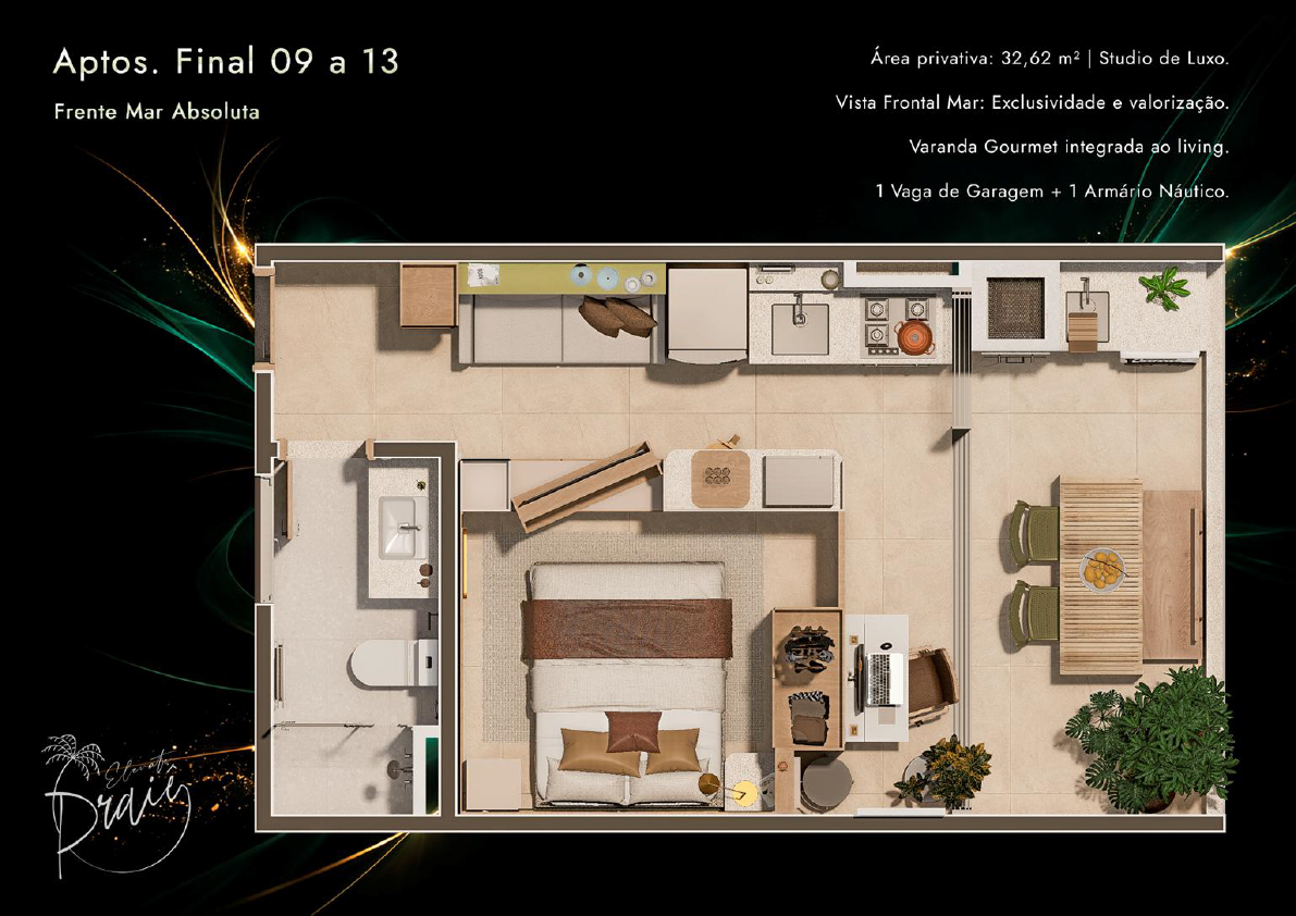 Apartamentos modernos com lazer completo e vista privilegiada a venda | Lançamento | Praia de Massaguaçu