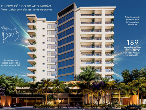 Apartamentos modernos com lazer completo e vista privilegiada a venda | Lançamento | Praia de Massaguaçu