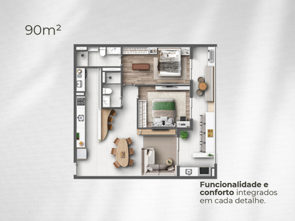 Apartamentos a venda com Vista para o Mar e Rooftop Resort | Praia da Tabatinga