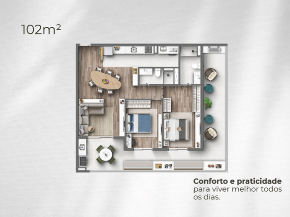 Apartamentos a venda com Vista para o Mar e Rooftop Resort | Praia da Tabatinga