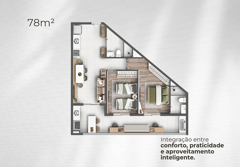 Apartamentos a venda com Vista para o Mar e Rooftop Resort | Praia da Tabatinga
