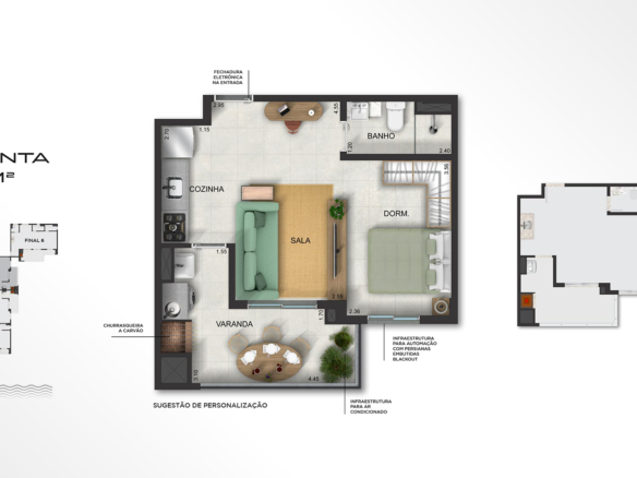 Apartamento novo a venda | 55 metros | Massaguaçu