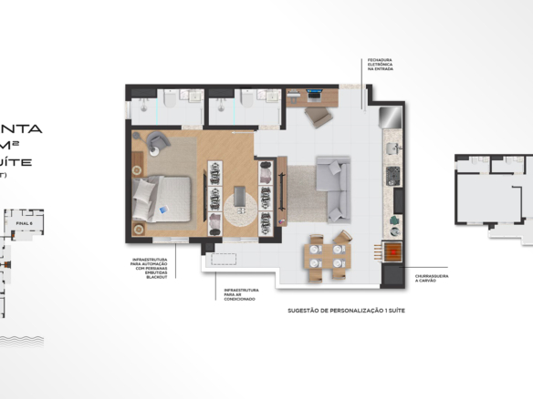 Apartamento novo a venda | 55 metros | Massaguaçu