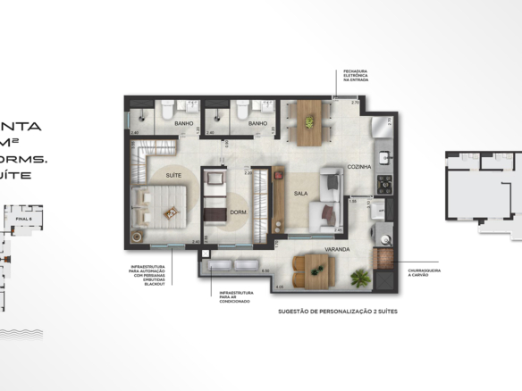 Apartamento novo a venda | 55 metros | Massaguaçu