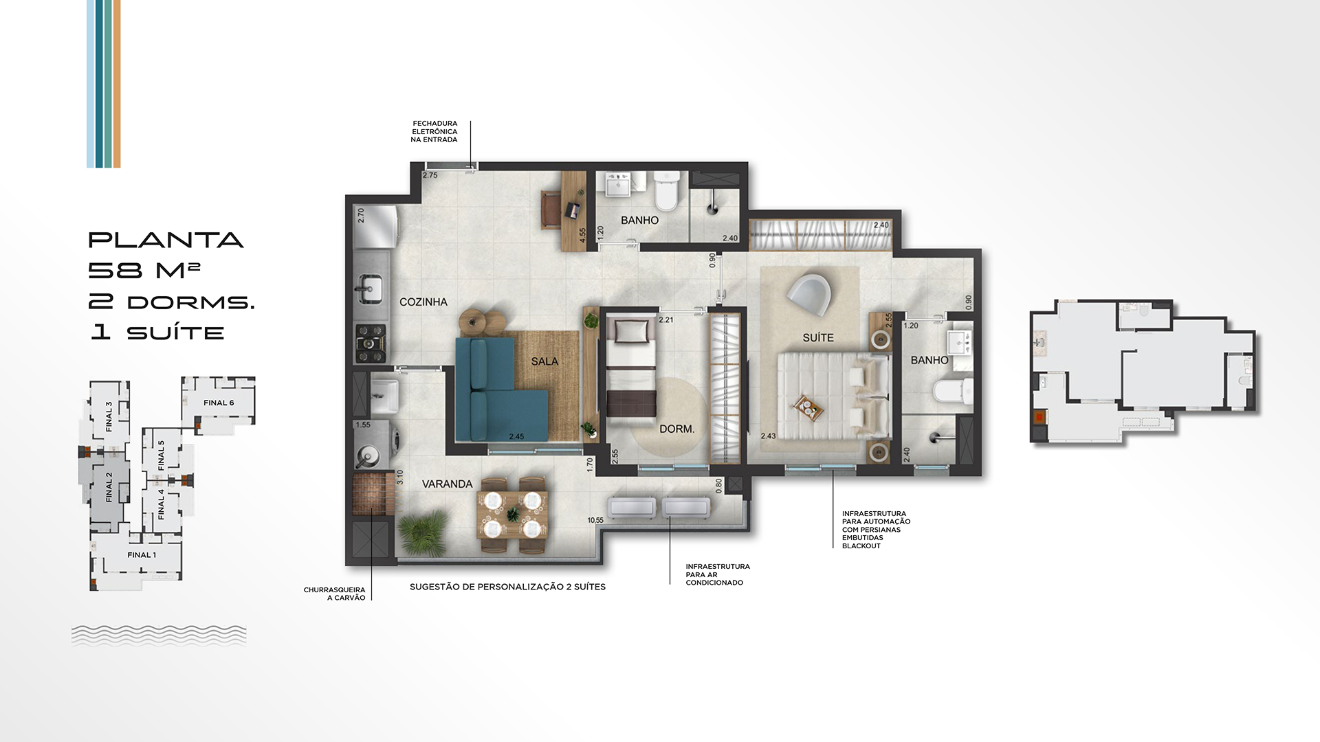 Apartamento novo a venda | 55 metros | Massaguaçu