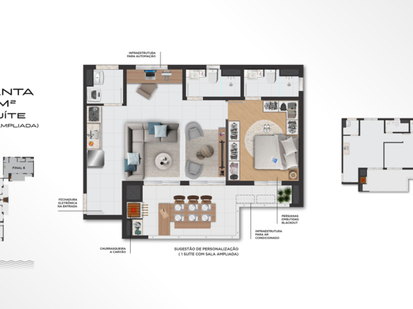 Apartamento novo a venda | 55 metros | Massaguaçu