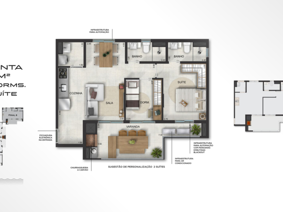 Apartamento novo a venda | 55 metros | Massaguaçu