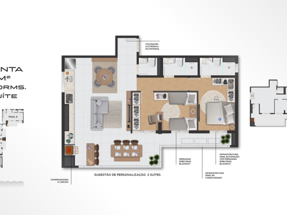 Apartamento novo a venda | 55 metros | Massaguaçu