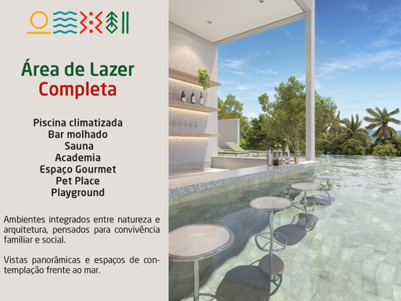 Apartamento novo a venda | 72 metros | Vista mar e montanha | Aruan