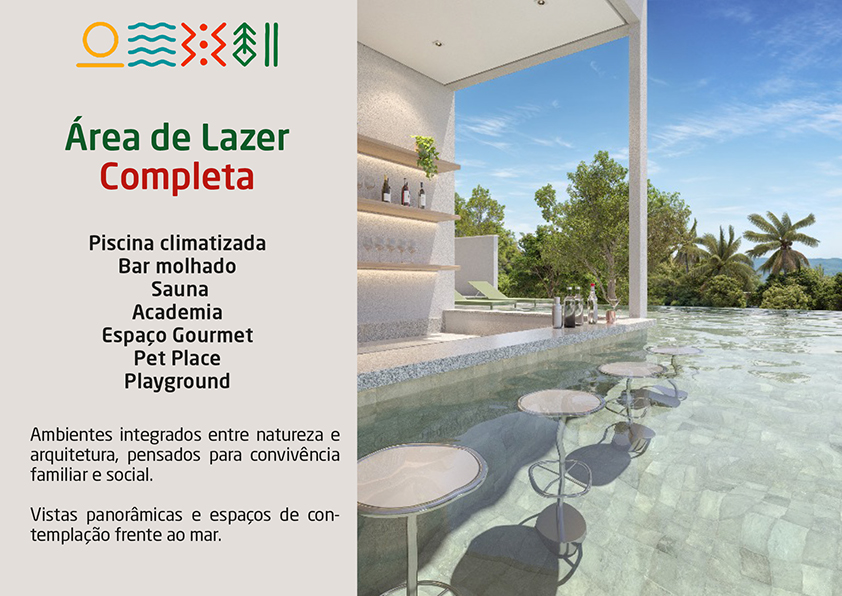Apartamento novo a venda | 72 metros | Vista mar e montanha | Aruan