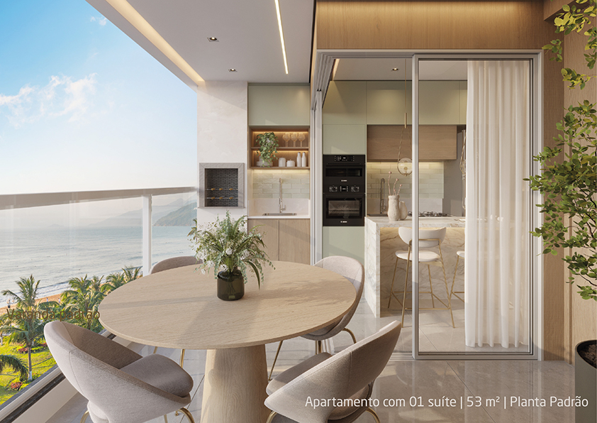 Apartamento novo a venda | 72 metros | Vista mar e montanha | Aruan