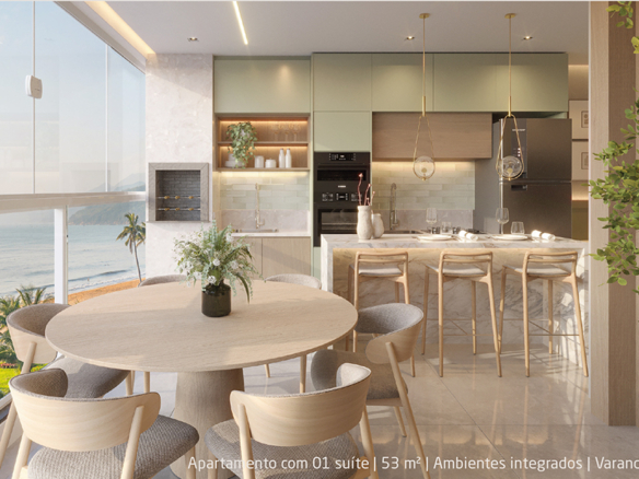 Apartamento novo a venda | 72 metros | Vista mar e montanha | Aruan