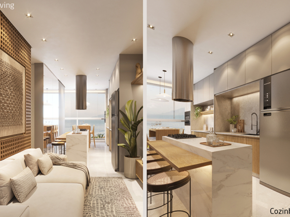 Apartamento novo a venda | 72 metros | Vista mar e montanha | Aruan