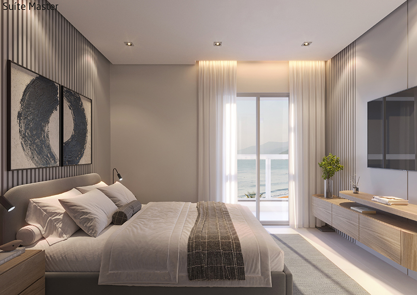 Apartamento novo a venda | 72 metros | Vista mar e montanha | Aruan
