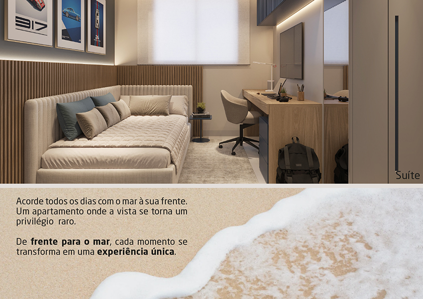 Apartamento novo a venda | 72 metros | Vista mar e montanha | Aruan