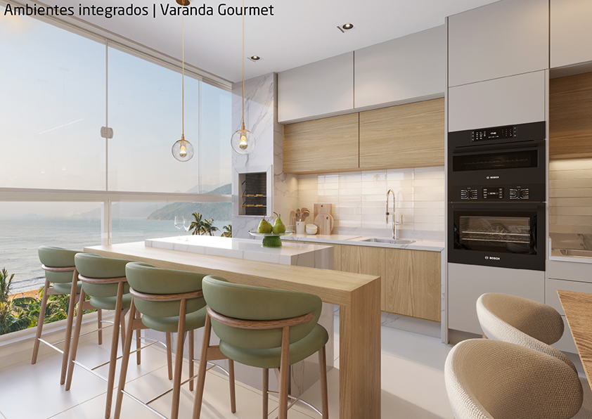 Apartamento novo a venda | 72 metros | Vista mar e montanha | Aruan